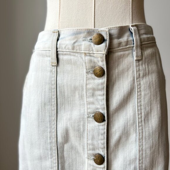 Current/Elliott The Naval Denim Released Hem Skirt Size 27/0 - Picture 6 of 7